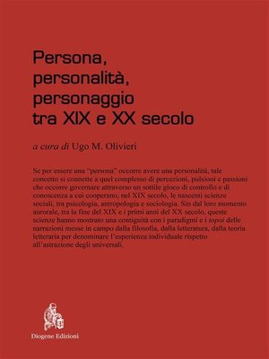 cover image of Persona, personalità, personaggio tra XIX e XX secolo